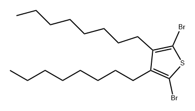 Thiophene, 2,5-dibromo-3,4-dioctyl- Structure