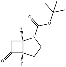 2-Azabicyclo[3.2.0]heptane-2-carboxylic acid, 6-oxo-, 1,1-dimethylethyl ester, (1R,5R)- Structure
