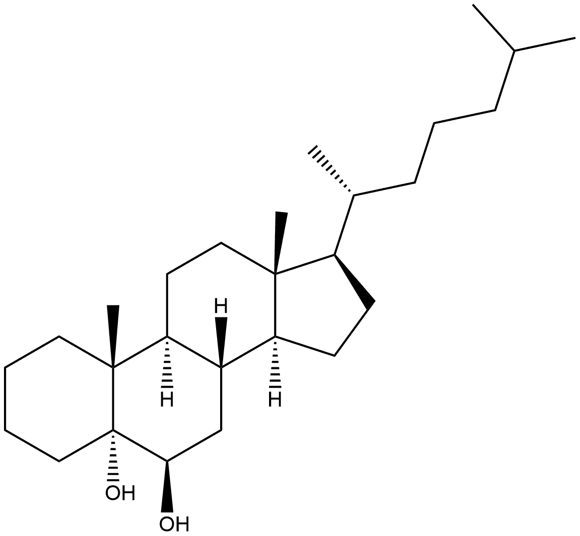 Cholestane-5,6-diol, (5α,6β)- Structure