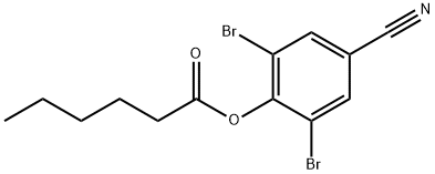 Hexanoic acid, 2,6-dibromo-4-cyanophenyl ester Structure