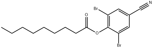Nonanoic acid, 2,6-dibromo-4-cyanophenyl ester 구조식 이미지