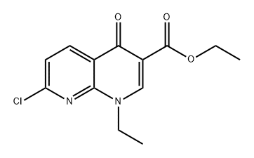 1,8-Naphthyridine-3-carboxylic acid, 7-chloro-1-ethyl-1,4-dihydro-4-oxo-, ethyl ester Structure