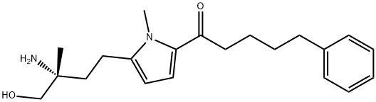 1-Pentanone, 1-[5-[(3R)-3-amino-4-hydroxy-3-methylbutyl]-1-methyl-1H-pyrrol-2-yl]-5-phenyl- Structure