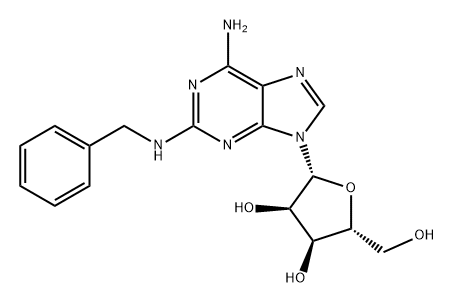 Adenosine, 2-[(phenylmethyl)amino]- Structure