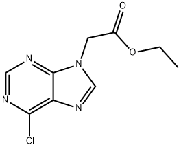 9H-Purine-9-acetic acid, 6-chloro-, ethyl ester 구조식 이미지