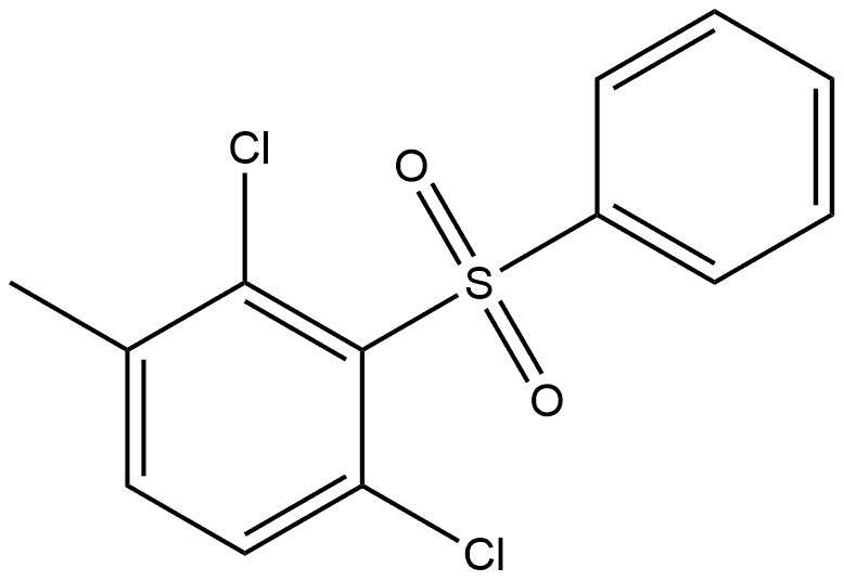 1,3-Dichloro-4-methyl-2-(phenylsulfonyl)benzene Structure