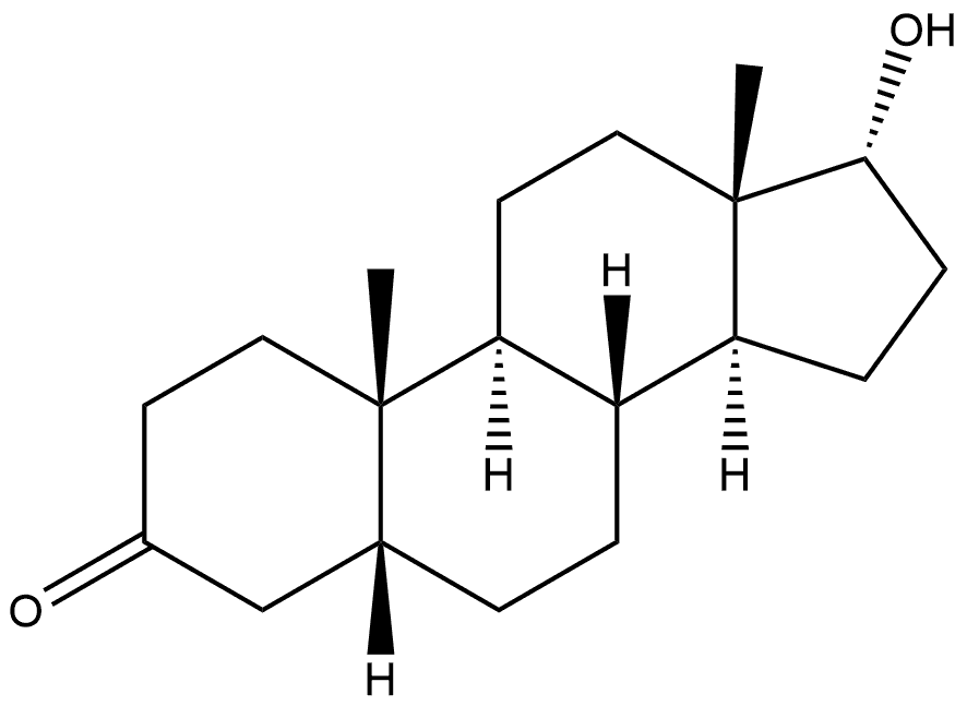 Androstan-3-one, 17-hydroxy-, (5β,17α)- Structure