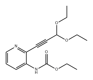Carbamic acid, [2-(3,3-diethoxy-1-propynyl)-3-pyridinyl]-, ethyl ester (9CI) Structure