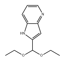 1H-Pyrrolo[3,2-b]pyridine, 2-(diethoxymethyl)- Structure