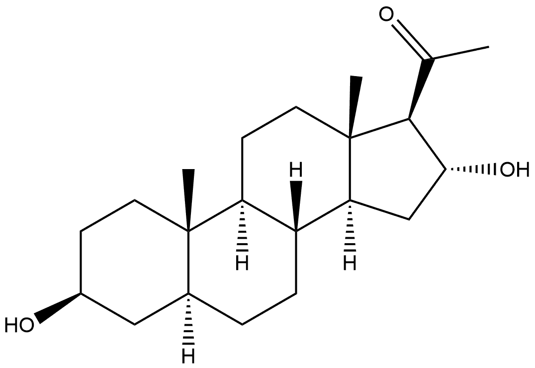 (3β,5α,16α)-3,16-Dihydroxypregnan-20-one 구조식 이미지