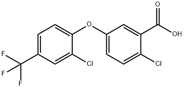 Benzoic acid, 2-chloro-5-[2-chloro-4-(trifluoromethyl)phenoxy]- Structure