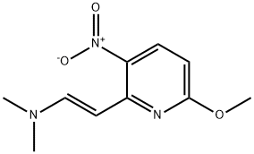 Ethenamine, 2-(6-methoxy-3-nitro-2-pyridinyl)-N,N-dimethyl-, (1E)- 구조식 이미지