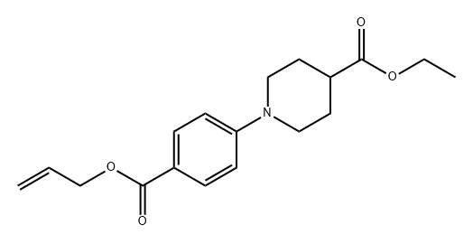 4-Piperidinecarboxylic acid, 1-[4-[(2-propen-1-yloxy)carbonyl]phenyl]-, ethyl ester Structure
