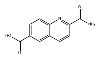 6-Quinolinecarboxylic acid, 2-(aminocarbonyl)- Structure