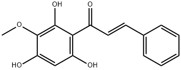 2-Propen-1-one, 3-phenyl-1-(2,4,6-trihydroxy-3-methoxyphenyl)-, (2E)- 구조식 이미지