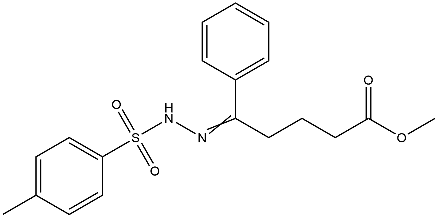 Benzenepentanoic acid, δ-[2-[(4-methylphenyl)sulfonyl]hydrazinylidene]-, methyl ester Structure