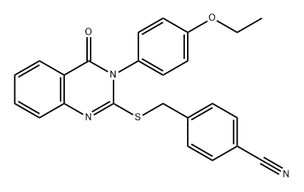 Benzonitrile, 4-[[[3-(4-ethoxyphenyl)-3,4-dihydro-4-oxo-2-quinazolinyl]thio]methyl]- Structure