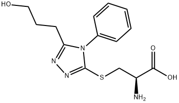 L-Cysteine, S-[5-(3-hydroxypropyl)-4-phenyl-4H-1,2,4-triazol-3-yl]- 구조식 이미지