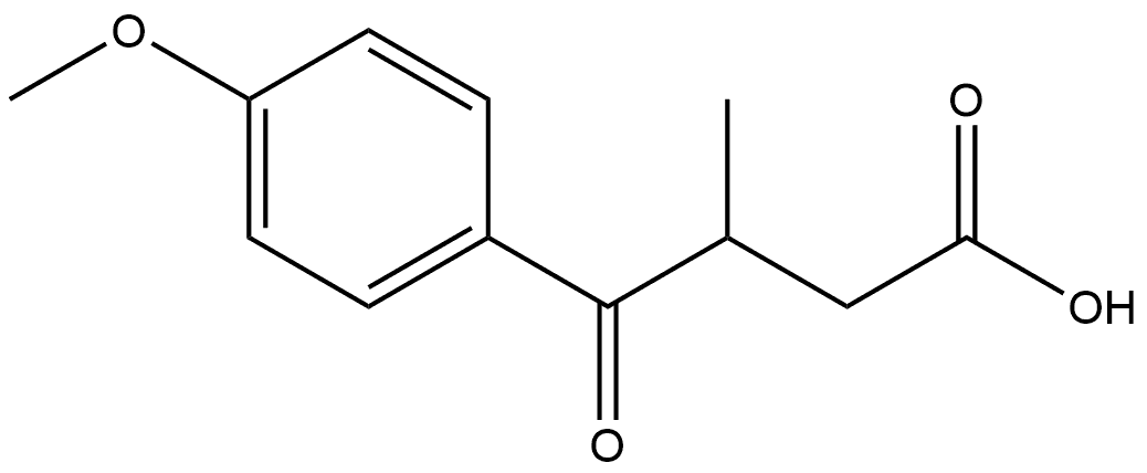Benzenebutanoic acid, 4-methoxy-β-methyl-γ-oxo- Structure