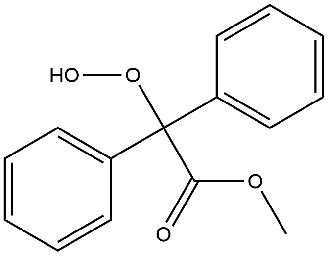 Benzeneacetic acid, α-hydroperoxy-α-phenyl-, methyl ester Structure