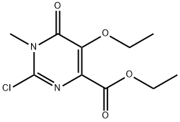 4-Pyrimidinecarboxylic acid, 2-chloro-5-ethoxy-1,6-dihydro-1-methyl-6-oxo-, ethyl ester 구조식 이미지