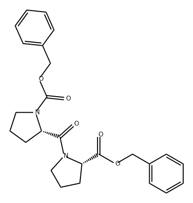 L-Proline, 1-[(phenylmethoxy)carbonyl]-L-prolyl-, phenylmethyl ester Structure