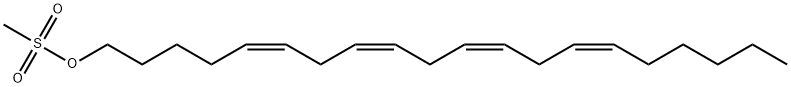 5,8,11,14-Eicosatetraen-1-ol, 1-methanesulfonate, (5Z,8Z,11Z,14Z)- Structure