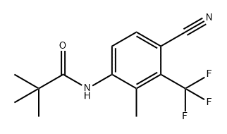 Propanamide, N-[4-cyano-2-methyl-3-(trifluoromethyl)phenyl]-2,2-dimethyl- Structure