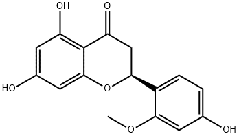 (S)-5,7-Dihydroxy-2-(4-hydroxy-2-methoxyphenyl)chroman-4-one 구조식 이미지