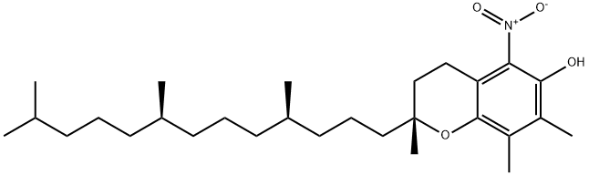 2H-1-Benzopyran-6-ol, 3,4-dihydro-2,7,8-trimethyl-5-nitro-2-[(4R,8R)-4,8,12-trimethyltridecyl]-, (2R)- Structure