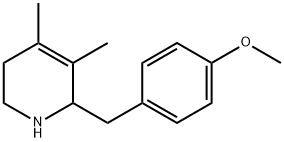 Pyridine, 1,2,5,6-tetrahydro-2-[(4-methoxyphenyl)methyl]-3,4-dimethyl- Structure