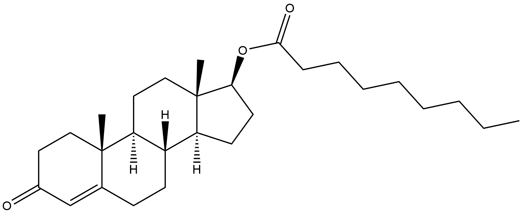 Androst-4-en-3-one, 17-[(1-oxononyl)oxy]-, (17β)- Structure