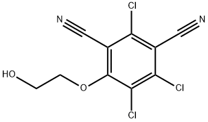 1,3-Benzenedicarbonitrile, 2,4,5-trichloro-6-(2-hydroxyethoxy)- Structure