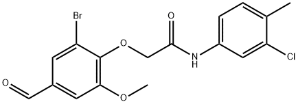 2-(2-Bromo-4-formyl-6-methoxyphenoxy)-N-(3-chloro-4-methylphenyl)acetamide Structure