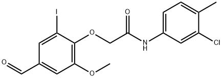 N-(3-Chloro-4-methylphenyl)-2-(4-formyl-2-iodo-6-methoxyphenoxy)acetamide Structure