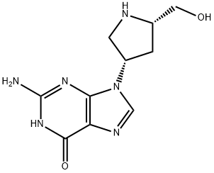 2-Amino-9-((3S,5S)-5-(hydroxymethyl)pyrrolidin-3-yl)-1H-purin-6(9H)-one 구조식 이미지