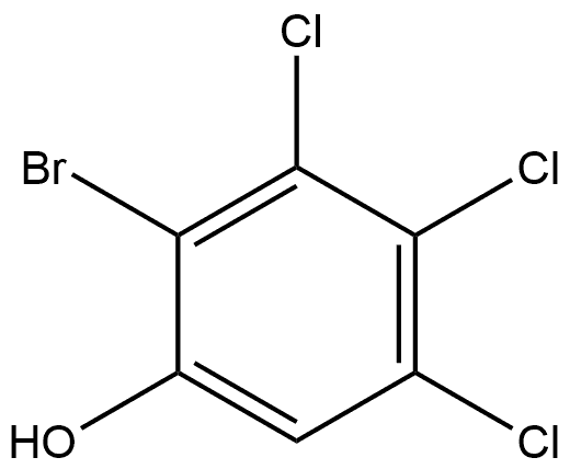 2-Bromo-3,4,5-trichlorophenol Structure