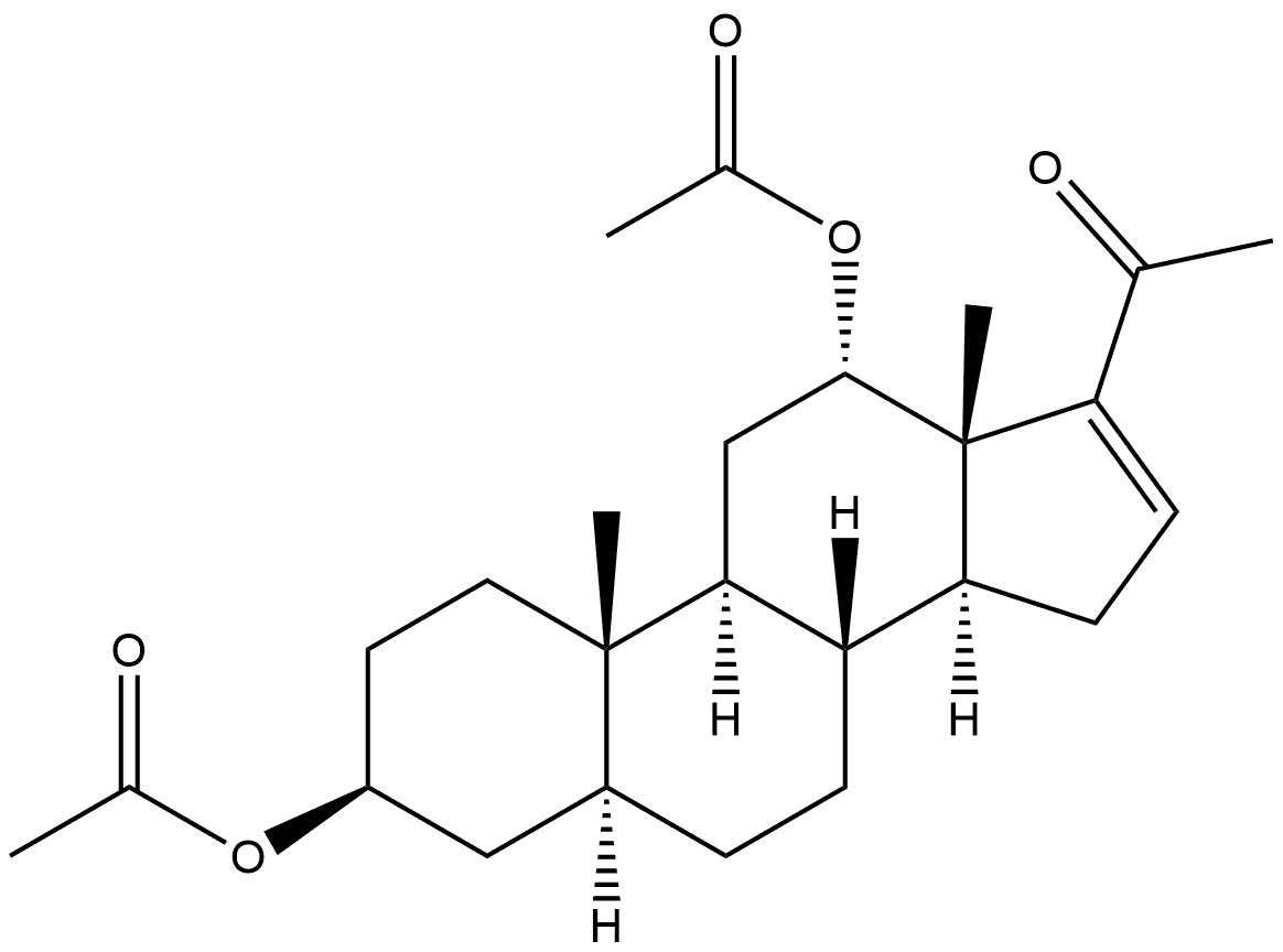 Pregn-16-en-20-one, 3,12-bis(acetyloxy)-, (3β,5α,12α)- 구조식 이미지