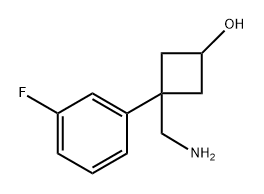 3-(Aminomethyl)-3-(3-fluorophenyl)cyclobutan-1-ol Structure