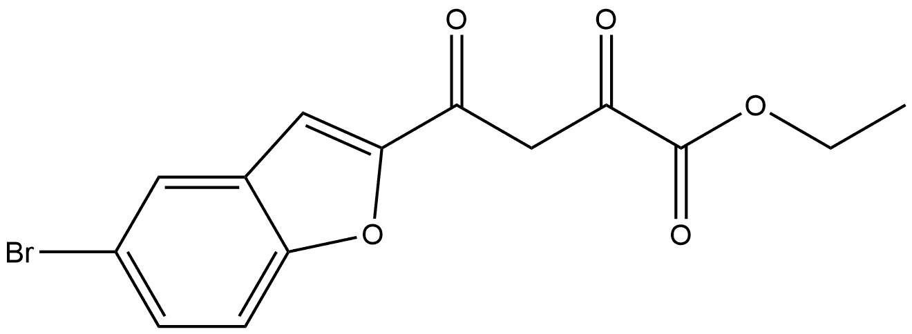 Ethyl 4-(5-Bromobenzofuran-2-yl)-2,4-dioxobutanoate Structure