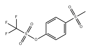 Methanesulfonic acid, 1,1,1-trifluoro-, 4-(methylsulfonyl)phenyl ester Structure