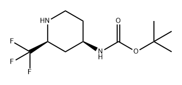 Carbamic acid, [(2S,4R)-2-(trifluoromethyl)-4-piperidinyl]-, 1,1-dimethylethyl ester (9CI) Structure