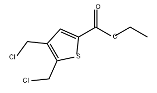 2-Thiophenecarboxylic acid, 4,5-bis(chloromethyl)-, ethyl ester Structure