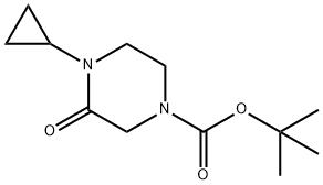 tert-butyl 4-cyclopropyl-3-oxopiperazine-1-carboxylate Structure