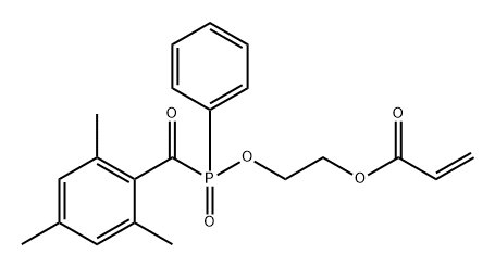 2-Propenoic acid, 2-[[phenyl(2,4,6-trimethylbenzoyl)phosphinyl]oxy]ethyl ester Structure