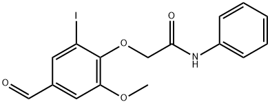 Acetamide, 2-(4-formyl-2-iodo-6-methoxyphenoxy)-N-phenyl- Structure