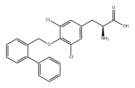 L-Tyrosine, O-([1,1'-biphenyl]-2-ylmethyl)-3,5-dichloro- Structure