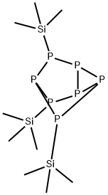 Heptaphosphatricyclo[2.2.1.02,6]heptane, 3,5,7-tris(trimethylsilyl)- Structure