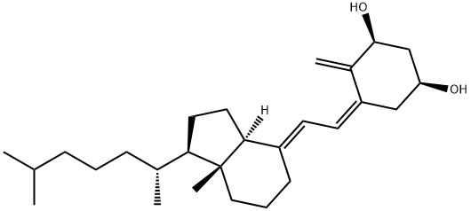 1,3-Cyclohexanediol, 5-[(2E)-2-[(1R,3aS,7aR)-1-[(1R)-1,5-dimethylhexyl]octahydro-7a-methyl-4H-inden-4-ylidene]ethylidene]-4-methylene-, (1S,3S,5Z)- Structure