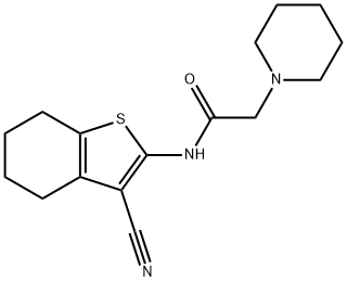 1-Piperidineacetamide, N-(3-cyano-4,5,6,7-tetrahydrobenzo[b]thien-2-yl)- 구조식 이미지